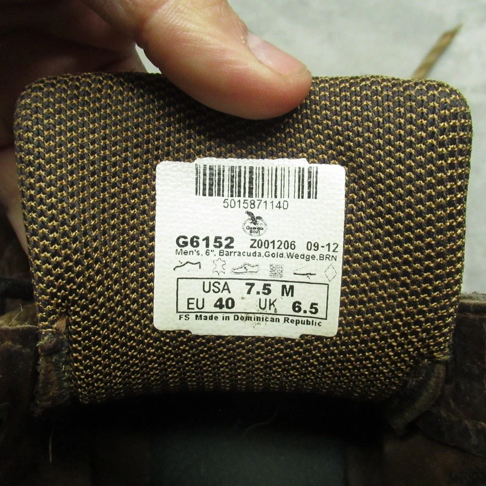 Georgia Mens 7.5M Work Boots Brown 6